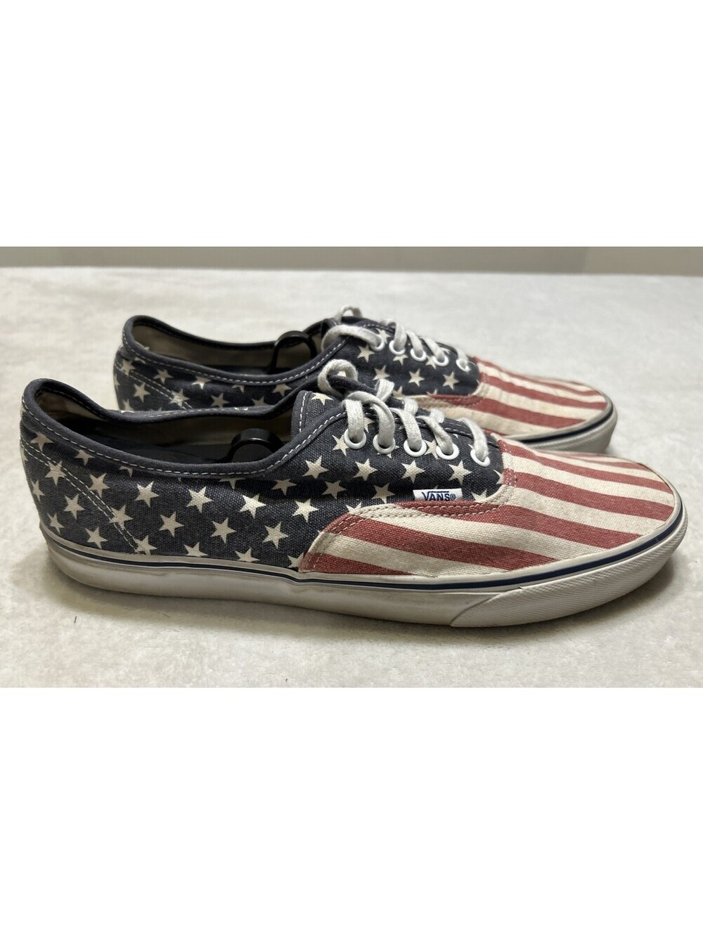 Vans Shoes Men’s Size 13 Skate Shoes Low Top Canvas American Flag Patriotic Gum